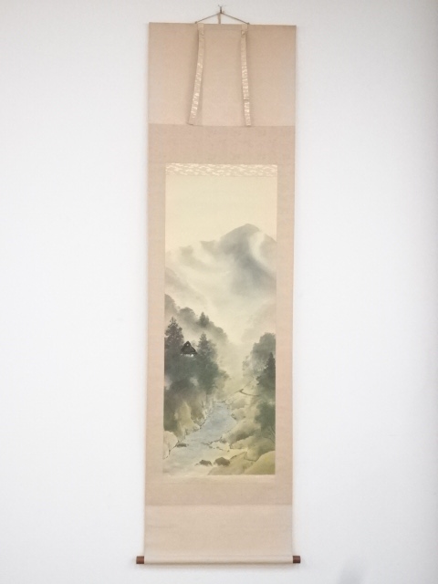 JAPANESE HANGING SCROLL / HAND PAINTED / SCENERY